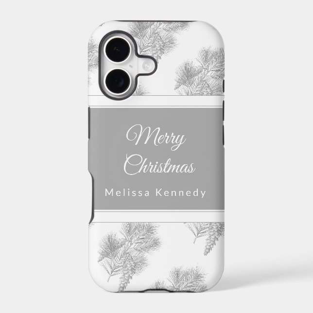 Holiday christmas rustic pinecone pattern custom (Back)