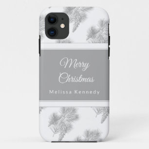 Holiday christmas rustic pinecone pattern custom Case-Mate iPhone case