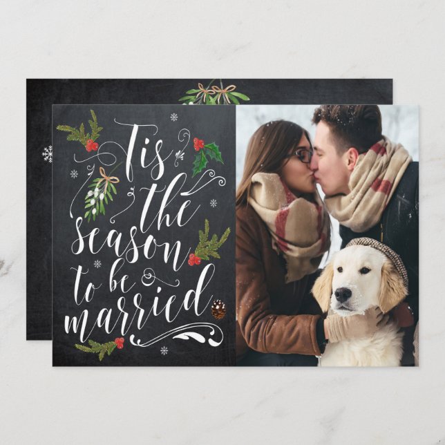 holiday Christmas Save the Date card (Front/Back)