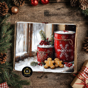 Holiday Christmas Scene Gingerbread Decoupage  Tissue Paper