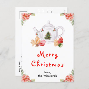 Holiday Christmas Tea Red Merry Christmas