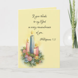 Holiday Christmas Thank You Scripture Card