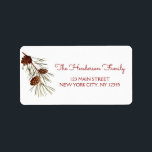 Holiday Christmas Wreath with Pine Cone Branch Label<br><div class="desc">Holiday Christmas Wreath with Pine Cone Branch Address Label for a Christmas Invitation or Christmas Greetings Card. please contact the designer for matching items.</div>