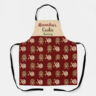 Holiday Christmastime Fun Family Name Cookie Baker Apron