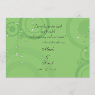 Holiday Circles and Stars Green Invitation