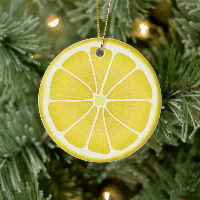 Holiday Citrus Sunshine Lemon Ceramic Tree Decoration (Tree)