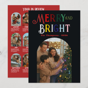 Holiday Classics "Year in Review" Photos Christmas Card