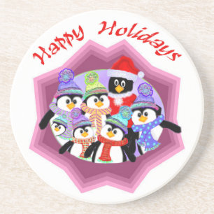 Holiday Coasters Penguins