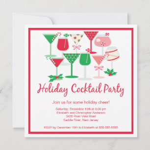 Holiday Cocktail Christmas Party Invitation
