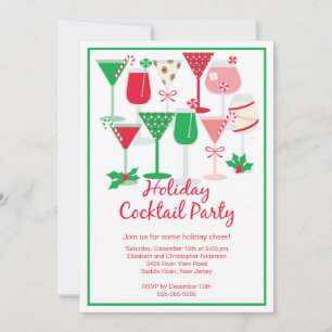 Holiday Cocktail Christmas Party Invitation