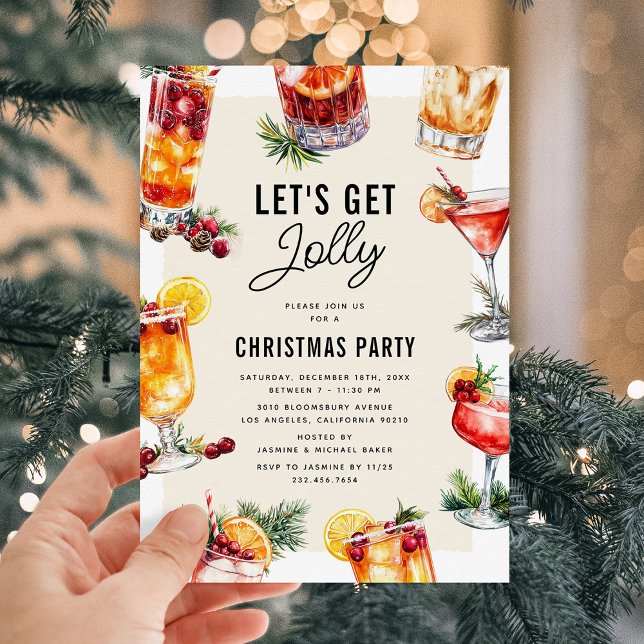 Holiday Cocktail Christmas Party Invitation (Creator Uploaded)