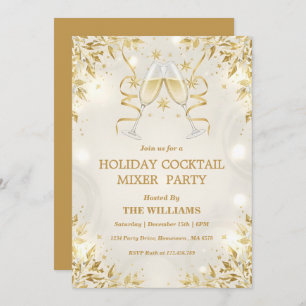 Holiday Cocktail Mixer Party Invitation
