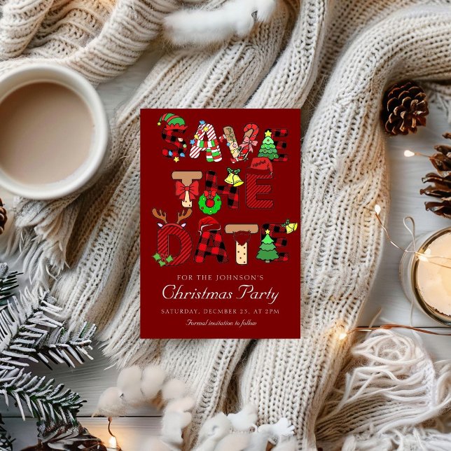 Holiday Cocktail Party Company Christmas Save The Date (Creator Uploaded)