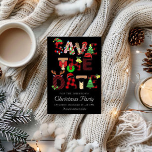 Holiday Cocktail Party Company Christmas Save The Date