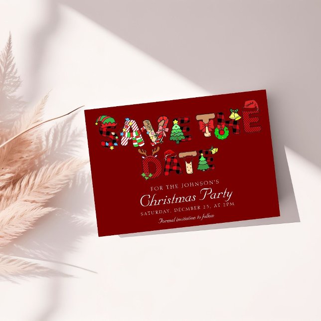 Holiday Cocktail Party Company Christmas Save The Date (Creator Uploaded)