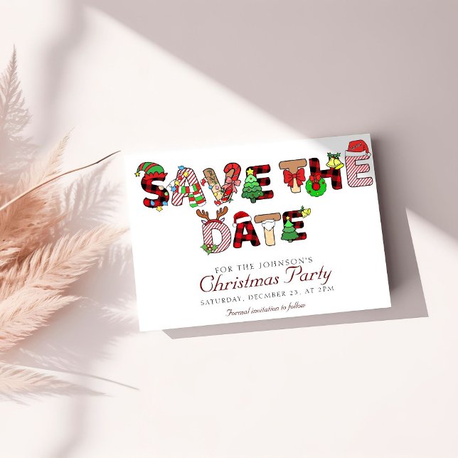 Holiday Cocktail Party Company Christmas Save The Date (Creator Uploaded)