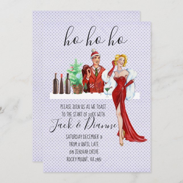 Holiday Cocktail Party Invitation (Front/Back)