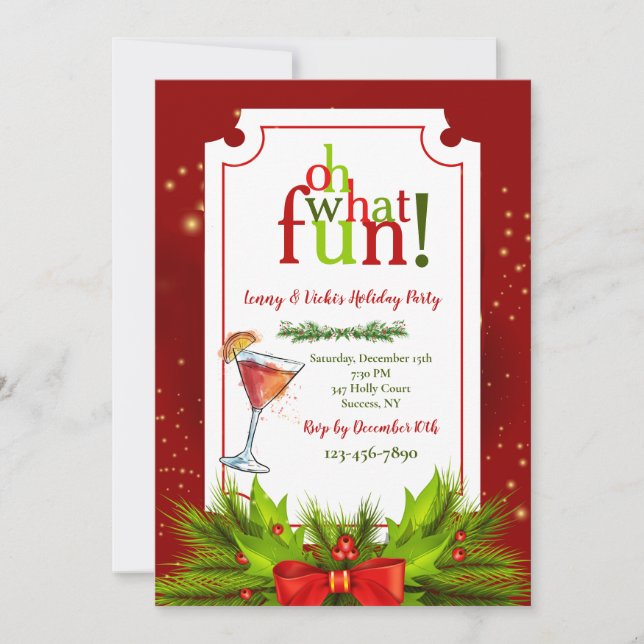 Holiday Cocktail Party Invitations (Front)