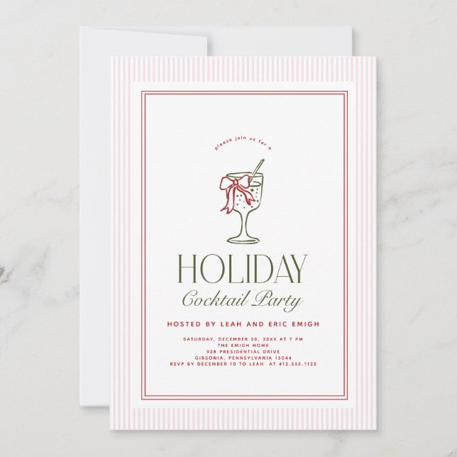 Holiday Cocktail Party Invite (Front)