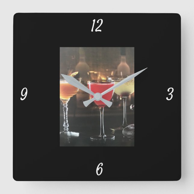 "HOLIDAY COCKTAILS" CHRISTMAS CLOCK (Front)