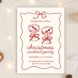 Holiday Cocktails Festive Drinks Christmas Party Invitation