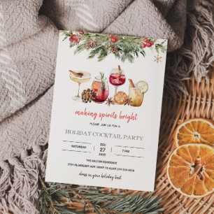 Holiday Cocktails Party Invitation