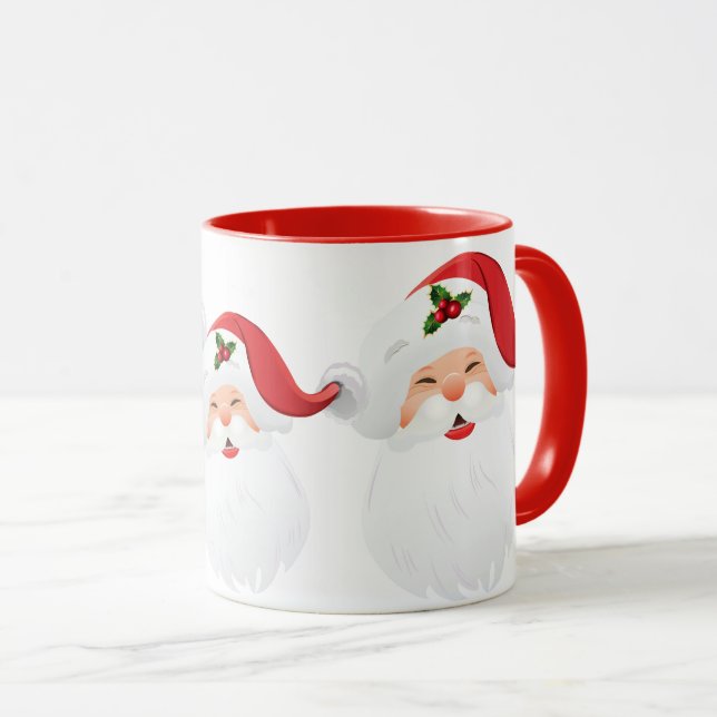 Holiday Coffee Mug-Santa Mug (Front Right)