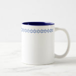 Holiday Coffee Mug Star of David<br><div class="desc">Coffee mug shown with a star of david print.
Blue colour interior</div>