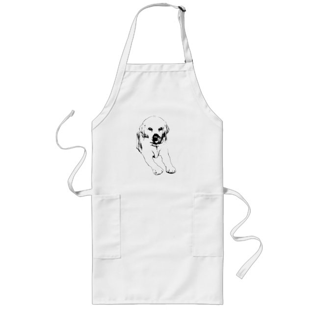Holiday cook, Lab by side Long Apron (Front)