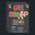 Holiday Cookie Exchange Cookie Swap Invitation<br><div class="desc">Holiday Cookie Exchange Cookie Swap Party Chalkboard Invitation</div>