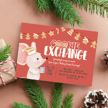 Holiday cookie exchange cute mouse