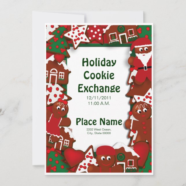 Holiday Cookie Exchange Invitation (Front)