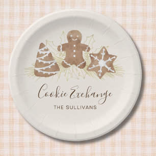 Holiday Cookie Exchange Party Paper Plate