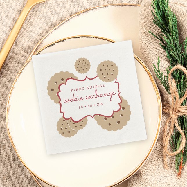 Holiday Cookie Exchange Personalised Napkin (Creator Uploaded)