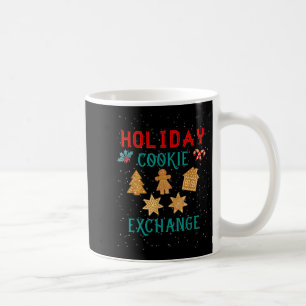 Holiday Cookie Exchange With Santa Xmas Cookie Bak Coffee Mug