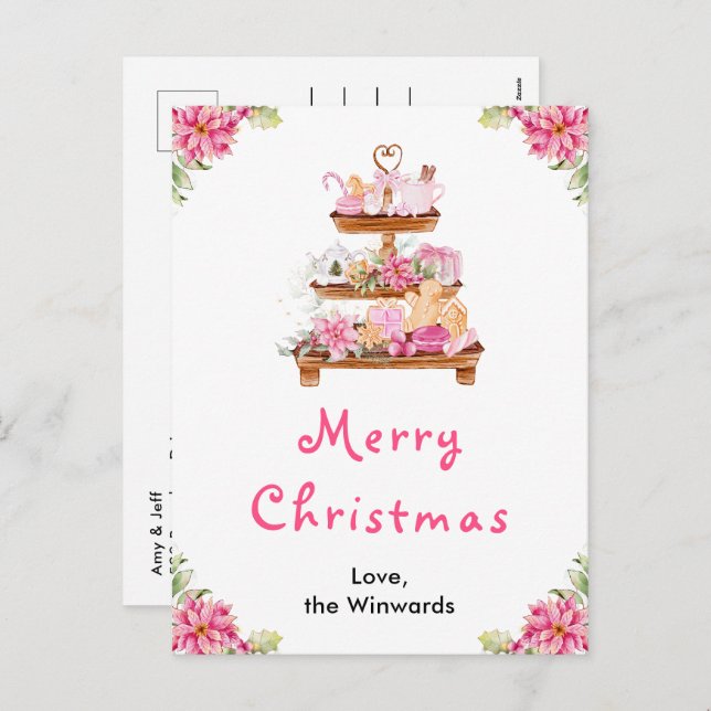 Holiday Cookies and Cocoa Pink Merry Christmas (Front/Back)