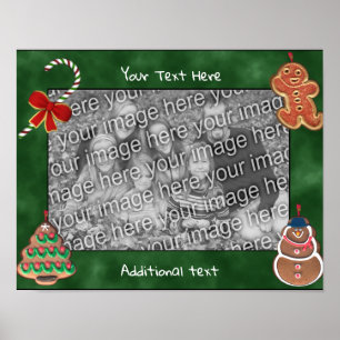Holiday Cookies Candy Cane Create Your Own Photo  Poster