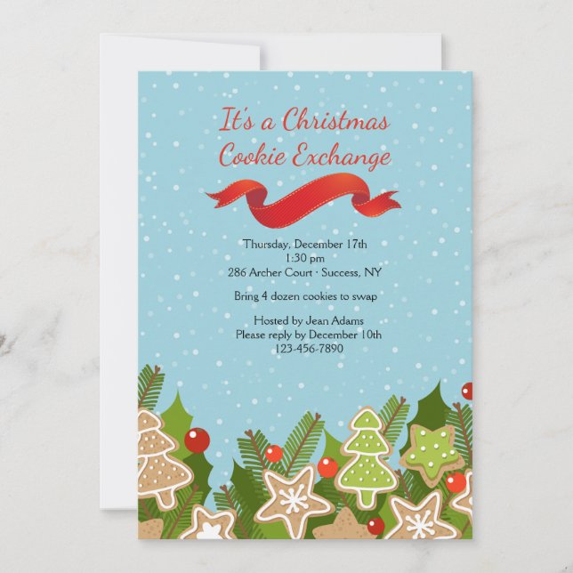 Holiday Cookies Exchange Invitation (Front)