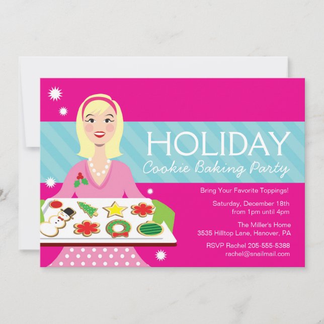 Holiday Cooking Baking Party Invite (Front)