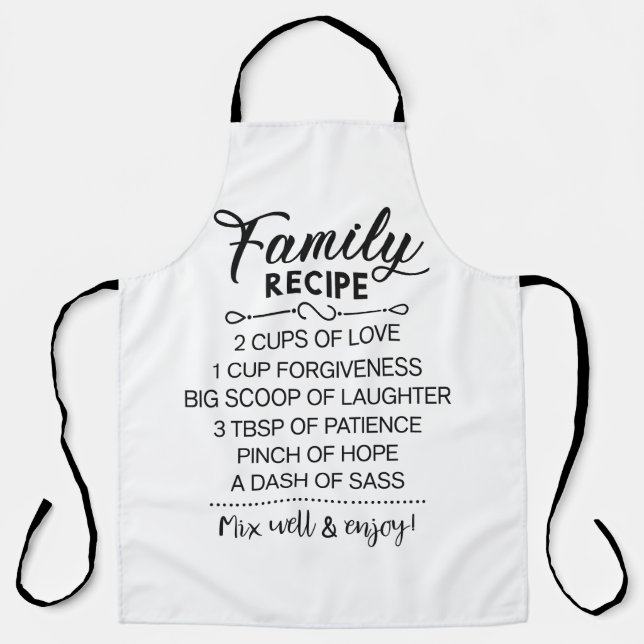 Holiday Cooking Gift | Family Kitchen Apron (Front)