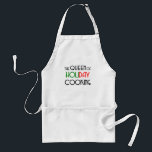 holiday cooking queen standard apron<br><div class="desc">Queen of holiday cooking</div>