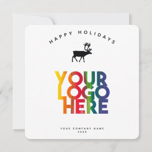 Holiday Corporate Business Logo Christmas Card