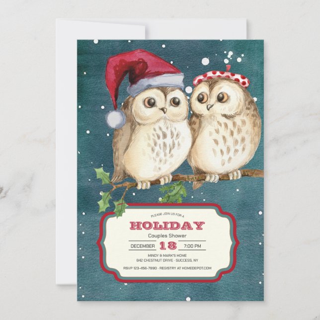 Holiday Couples Shower Invitation (Front)