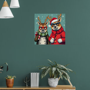 Holiday Creatures in Christmas Disguise Poster