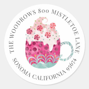 Holiday Cup Of Hot Chocolate Return Address Label