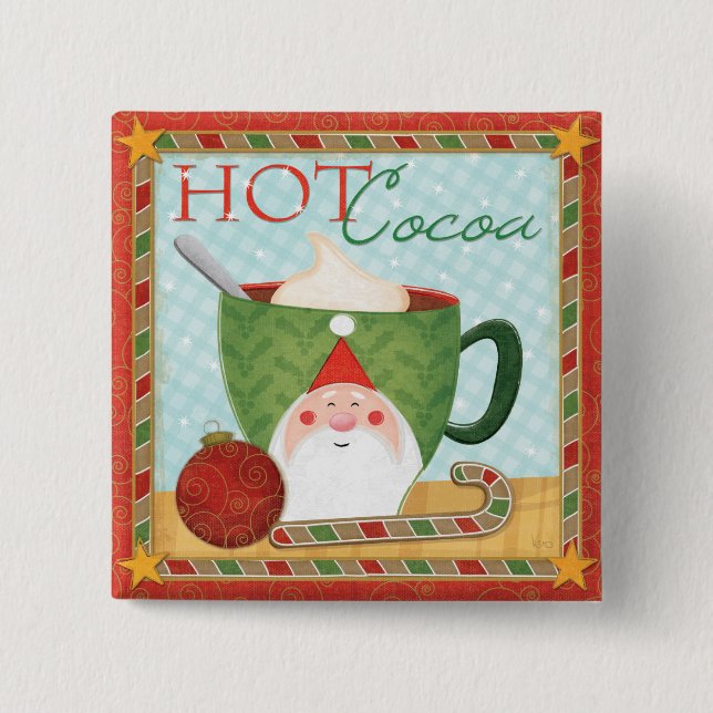 Holiday Cup with Mint Cocoa 15 Cm Square Badge (Front)
