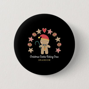 Holiday Cute Gingerbread Boy Cookie Baking Crew T 6 Cm Round Badge