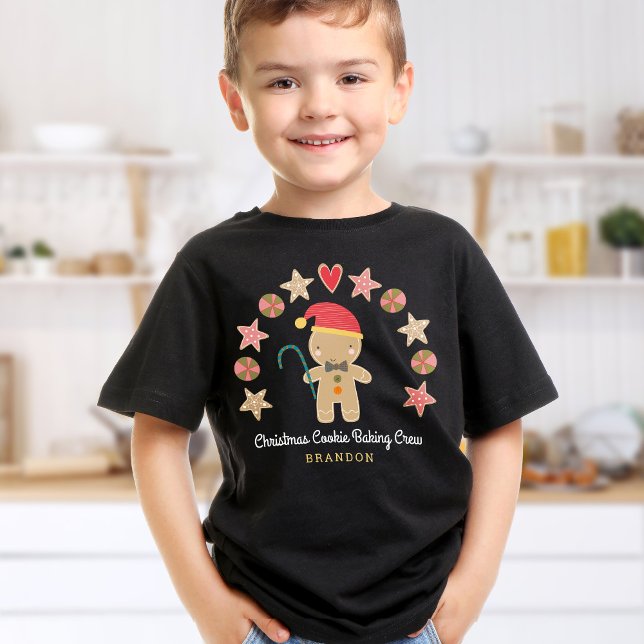 Holiday Cute Gingerbread Boy Cookie Baking Crew T-Shirt (Creator Uploaded)