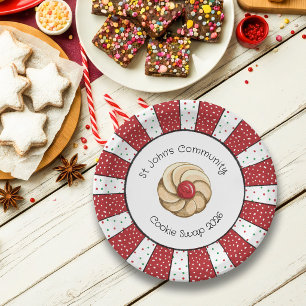 Holiday Cute Italian Cookies Paper Plate
