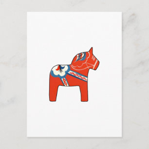 Holiday Dala Horse Postcard